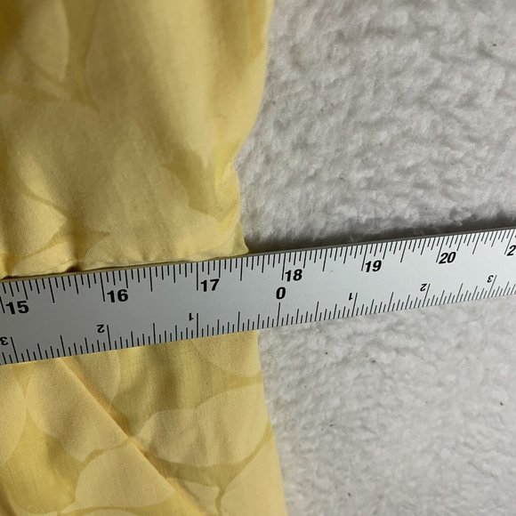 Rabbit Rabbit Rabbit Designs Dress Women's 10 Yellow Floral Front Button 8549 - Picture 6 of 9